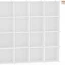 C&AHOME Cube Storage Organizer, 16-Cube Shelves Units, Plastic Storage Cubes, DIY Closet Organizer, Modular Closet Storage Shelves Ideal for Home, Bedroom, 48.4" L  12.4" W  48.4" H Milky UPCS16M