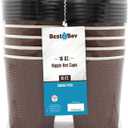 Ripple Cups with Lids - 16oz - Brown - Paper - Case of 240 - For Hot Drinks & To-Go Service, Large