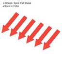 PATIKIL Arrow Sticker 4 Inch, 4 Sheet Directional Sign PVC Adhesive Removable Floor Decal for Floor Wall Marking, Red