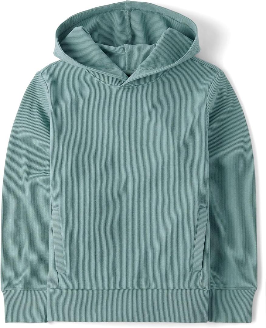 The Children's Place Boys' Active Long Sleeve Sueded Rib Hoodie (X-Large)