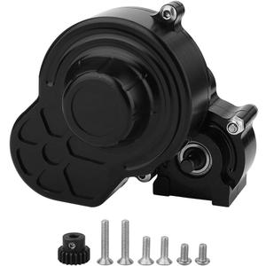 All Metal Complete Gearbox Transmission with Motor Gears for 313mm Wheelbase 1/10 RC Crawler Truck Axial SCX10 & SCX10 II DIY Upgrade Parts (Black)-651651