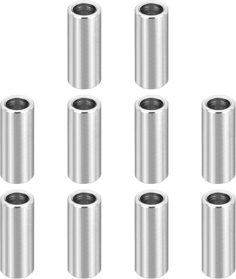 PATIKIL M8 Stainless Steel Spacers, 12Pcs Metal Spacer 8mm ID x 12mm OD x 35mm L Screw Standoff for 5/16" or M8 Screw