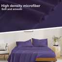 4 Piece King Size Sheets Set, Breathable & Cooling King Sheet Set-Purple