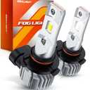 SEALIGHT H10 9145 LED Fog Light Bulbs, 44000LM Super Bright 9145 9140 H10 Fog Lights LED Bulb 6500K White, Plug & Play, Canbus Ready for Cars, Trucks, SUVs, Pack of 2