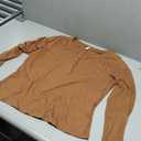 PRETTYGARDEN Women's 2026 Fall Long Sleeve Henley T Shirts Button Ribbed Knit Slim Fit Basic Tops Blouse Casual Outfits (Khaki, X-Large)