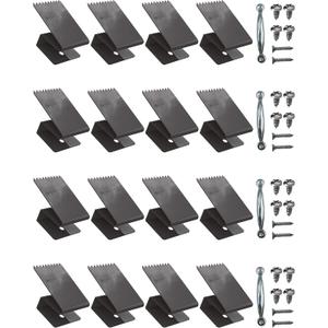 Hurricane Window Board-Up Clips Universal and Reusable Hurricane Storm Plywood Clips for Windows with Door Handles and Screws 1/2 inch 16 Pack (1/2")