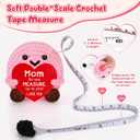Mothers Day Mom Gifts from Daughter Son, Mother's Day Mom Birthday I Love You Gift for New Mom Bonusmom Stepmom Mother in Law Mum Presents, Handmade Crochet 60 in Body Measure Tape Retractable