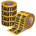 SWRT 6 Rolls Premium Yellow Caution Tape, 3 Inch x 1000FT(Total 6000FT) Bright Hazard Tape with Bold Black Text for Halloween Decor, Organge Construction Tape for Extremely Dangerous Area, (Orange)