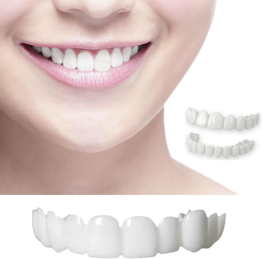 2 Pairs Veneers Teeth for Women and Men, Tooth Replacement Kit, Nature and Comfortable-KR1 (Natural Color008)