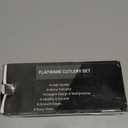 40-Piece Matte Black Silverware Set for 8, CEKEE Stainless Steel Flatware Cutlery Set, Cutlery Kitchen Utensils Set for Home Restaurant Apartment, Include Knife Forks and Spoons Silverware Set