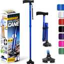 ZELECKS Walking Cane for Women & Men - Self Standing Adjustable Folding Cane with T Handle and 360 Pivot Base - Lightweight Foldable Walking Stick for Seniors - Collapsible Cane for Walking