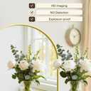 Vanity Bathroom Mirror for Wall, 2 Pack 36x24 Arched Bathroom Mirror for Over Sink, Arched Metal Frame for Bedroom, Living Room, Entryway, Hanging or Leaning, Gold