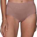 Vanity Fair Women's Effortless Panties for Everyday Wear, Buttery Soft Fabric & Lace, 10, Brief - Baked Blush