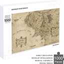 SEPTYK Middle Earth Map Pattern Wooden Puzzle Jigsaw 1000 PCS Pieces Picture Family Home Decorations Unique Birthday Gift for Adults Teens