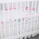 Disney The Little Mermaid Ariel - Coral, Aqua & White Photo Op Fitted Crib Sheet, Coral, Aqua, Pink, Navy