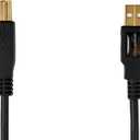 Amazon Basics 24-Pack High-Speed USB 2.0 Cable, USB-A to USB-B for Printers or External Hard Drive, Gold-Plated Connectors, 6 Foot, Black