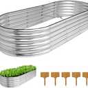 Angooni 7x3x1.4ft Raised Garden Bed Outdoor, Upgraded X-Shaped Support Rods, Raised Planter Box kit, Raised Bed for Planting Vegetables, Flowers, Fruits