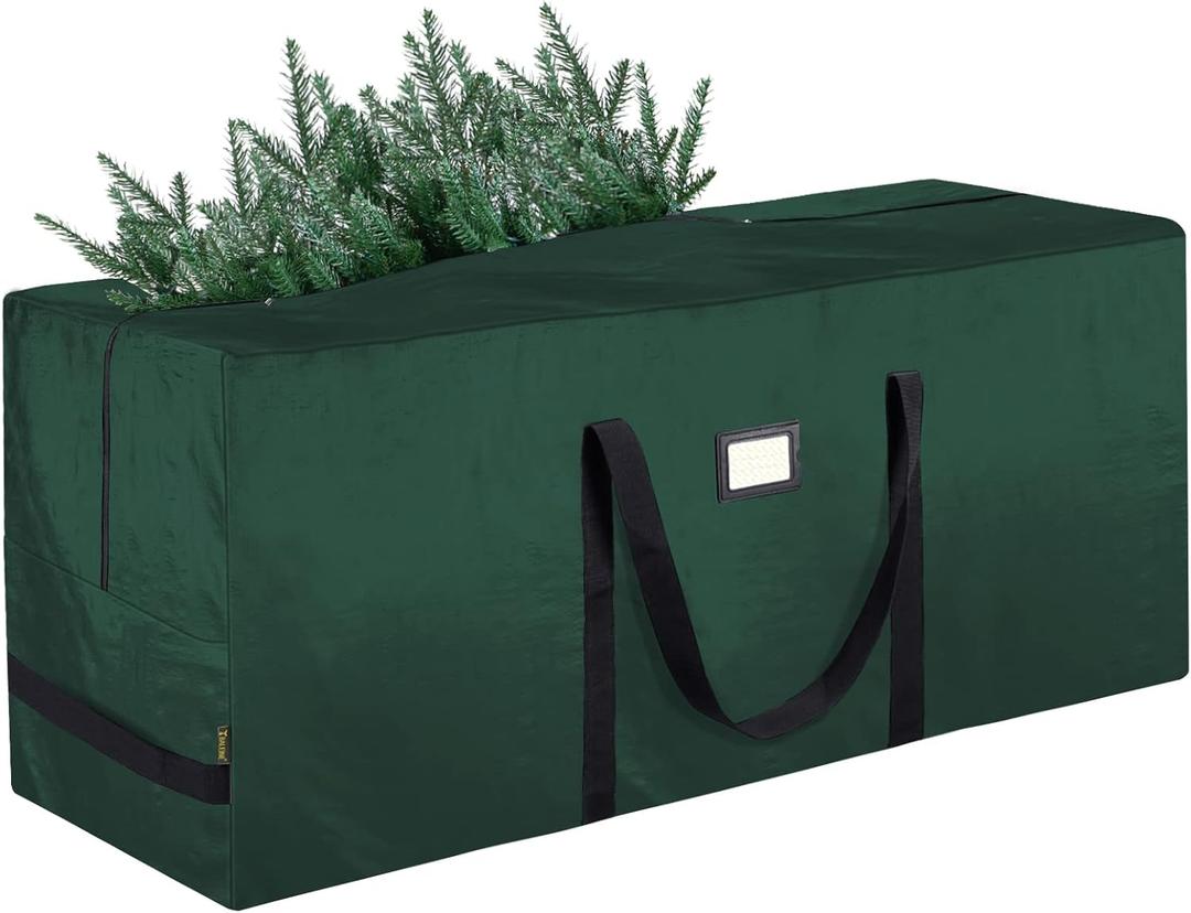 BALEINE 7.5 ft Extra Large Christmas Tree Storage Bag With Reinforced Handles and Dual Zippers for Wide Opening (Green)