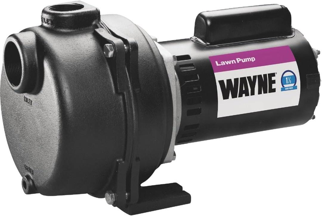 Wayne WLS150 1.5 HP High Volume Cast Iron Lawn Sprinkling Pump, 1-1/2-Horsepower