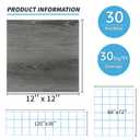 Art3d Peel and Stick Vinyl Floor Tiles 30-Pack 12 x 12 inch, Self Adhesive Waterproof Flooring Wood Planks for Kitchen, Dining Room, Bedrooms, Cover 30 Sq.Ft, Grey Oak
