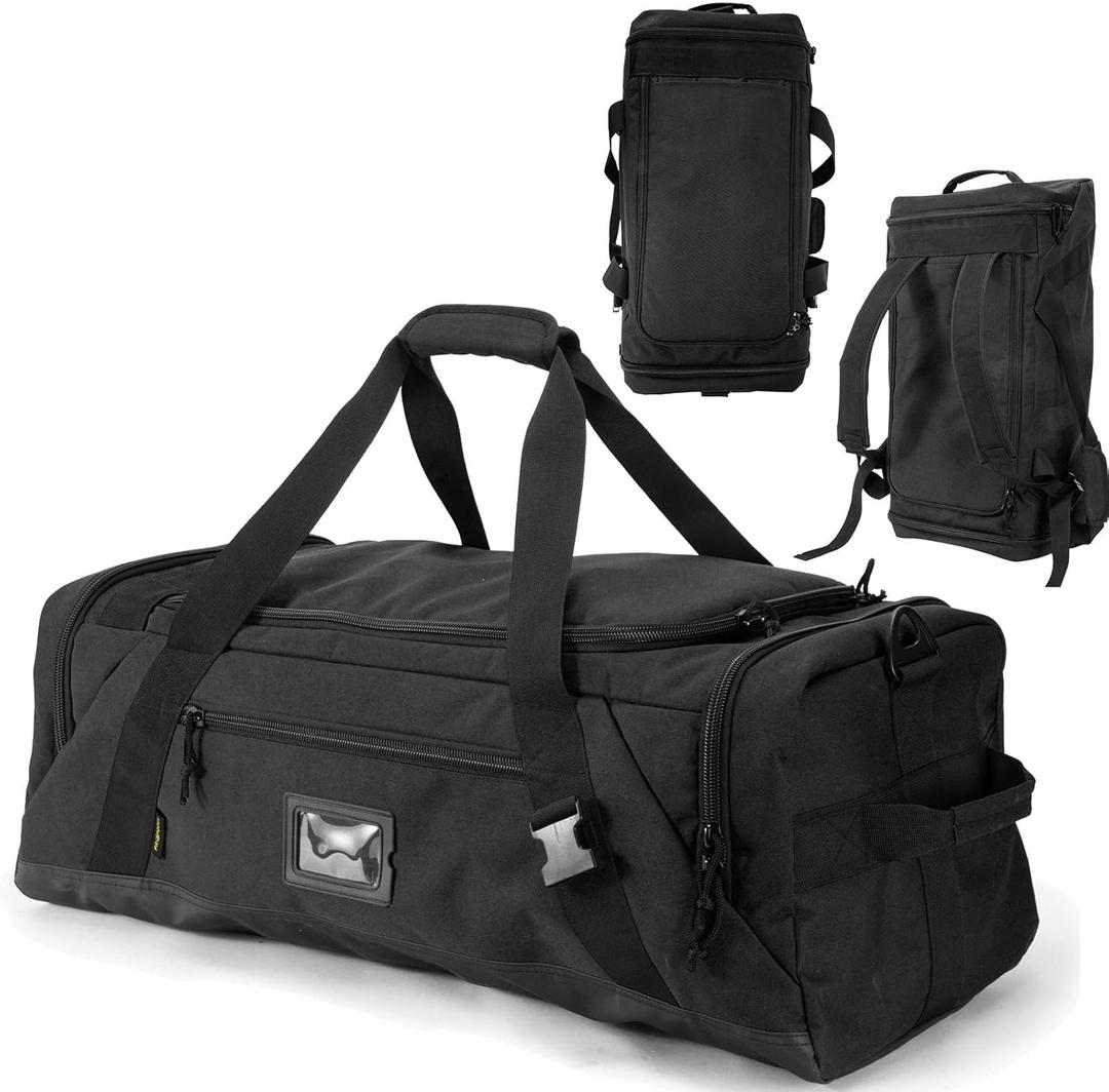 Large Duffle Bag,Gym Bags For Men Weekend Bag For Women Travel Backpack Carry On Sports Duffel Bag (65L, Black)