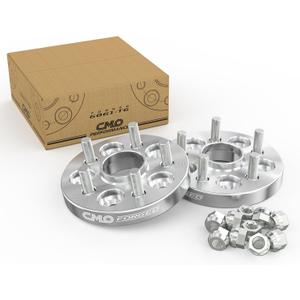 Customadeonly Forged 5x114.3 Wheel Spacers for 370Z 350Z 240SX 300ZX GTR Murano Maxima Sentra (2pcs 1.0" Thick) Wheel Spacer for Q60 G37 G35 Hubcentric 5x4.5 66.1mm Bore M12x1.25 Lugs 25mm Wide (Silver)
