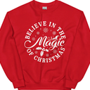 Christmas Shirts for Women Believe Shirt Size L Color Red