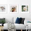 VNVNK 18x18 Frame White, Perfect for 18x18 Inch Picture without Mat or 14x14 Inch Picture with Mat, Home Wall Decor Picture Frame-1 PCS