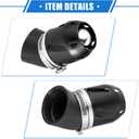 Motorcycle Air Filter, 26/35/42/48mm ID 90x60mm Universal for Motorcycle ATV Durable Aluminum Alloy Black