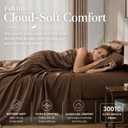 GOKOTTA 4-Pcs King Size Sheets Set, 100% Rayon Derived from Bamboo, 16 Inch Deep Pocket King Sheets with Elastic Corner Straps, Cooling Sheets for Hot Sleepers - Silky Soft & Breathable - Cocoa Brown