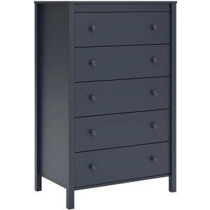 Signature Design by Ashley Simmenfort Vintage 5 Drawer Chest with Safety Stop, Blue
