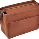 Vercord Felt Zipper Handbag Tote Purse Duffel Backpack Organizer Insert Coffee Medium