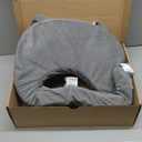 My Brest Friend Nursing Pillow - Deluxe - Enhanced Comfort w/ Slipcover - Ergonomic Breastfeeding Pillow For Ultimate Support For Mom & Baby - Adjustable Pillow W/ Handy Side Pocket, Evening Grey