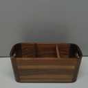 Silverware Holder, Acacia Wood Utensil Holder for Party, Silverware Organizer Countertop, Picnic Caddy for Party, Countertop, Camping