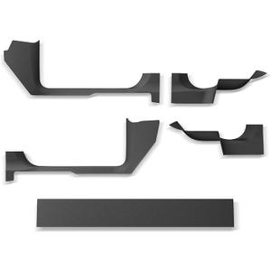 LUCKEASY 5PCS for Tesla Model Y Juniper 2025 2026 Front & Rear Door Threshold Strip 2nd Row Seat Lower Protector Anti-dust Pads Door Sill Protective Cover TPE Accessories Black