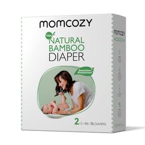 Momcozy Baby Diapers Size 2, Disposable Bamboo Diapers, Newborn Diapers, Hypoallergenic Diaper, White