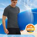 MAGCOMSEN Men's Rash Guard Swim Shirts UPF UV Short Sleeve Surf Water Shirt (Black, M)