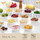 MALACASA 5 oz Porcelain Dip Bowls Set, 12 Pack Small Ramekins, Dipping Sauce Dishes, Stackable Tiny Ramekins for Pudding, Souffle, Brulee, Dessert, Snack, Charcuterie Boards accessories, Oven Safe