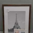 upsimples 11x14 Picture Frame, Display Pictures 8x10 with Mat or 11 x 14 Without, Wall Hanging Photo Frames, Brown, 1 Pack