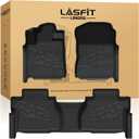 LASFIT Floor Mats for Toyota Tundra 2014-2021 Double Cab (Not Fit CrewMax or Regular Cab), Custom Fit All Weather Protection TPE Easy Clean Odorless Floor Liners for Tundra Front&Rear 2 Row Car Mats