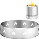 VEVOR Fire Pit Stand for Solo Stove Bonfire,19.5 Inch Smokeless Fire Pit Ring,Stainless Steel Fireplace Stove Ranger Support Frame Accessory, Portable Outdoor Camping Holder Tools for Fireplace