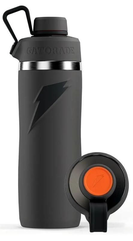Sports Water Bottle with Spout Lid, 22 oz, Gray