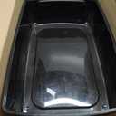 IRIS USA Cat Litter Box XX-Large Open Top with High Sided Walls Tall Scatter Shield Scoop Included Easy Clean Plastic Pan for Big Cats Kittens Multi-Cat Households 30"L x 20"W x 14"H Black