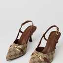 Status Print Pointy Kitten Heel, 9.5