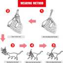 Rypet Small Dog Harness and Leash Set - No Pull Pet Harness with Soft Mesh Nylon Vest for Small Dogs and Cats Red L