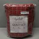 Greenland Home Oxford 100% Cotton Quilt Set, 3-Piece Full/Queen, Red