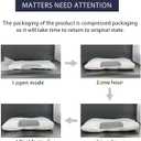Ultra-Soft Neck Support Pillows, Premium Pillow Inserts with Removable, Machine-Washable Covers for Ultimate Comfort, Deep Sleep, Breathable Fabric. Modern Bedroom Essential. Home Decor, Gift (1 Pcs)