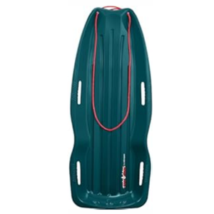 Retrospec Retrorider Plastic Snow Sled for Kids and Adults - Toboggan Style with Pull Rope, Cold-Resistant Construction & Hard Bottom for Fast Downhill Rides, Blue