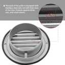 FRESH SPEED 4-Inch Round Stainless Steel Dryer Vent Covers Ventilation Grill Hood for Home