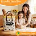 2 Pack Reusable Beeswax Bread Bags for Homemade Bread with Handle,17 X 13 Inch Large Cotton Sourdough Bread Storage for Fridge Freezer Counter,Keep Fresh Longer